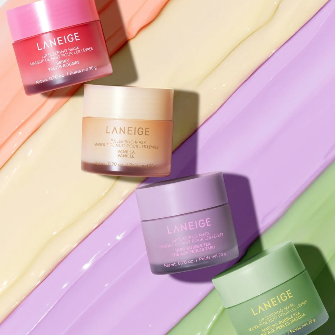 Skincare Laneige - 구미베어 바닐라 딸기 립글로스 립 마스크